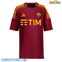 Camisa de time de futebol AS Roma Matias Soule #18 Replicas 1º Equipamento Feminina 2025-26 Manga Curta